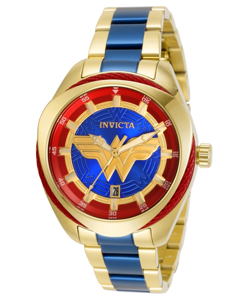 Invicta DC Comics Wonder Woman Ladies 38mm Limited Edition Gold Watch 31730-Klawk Watches