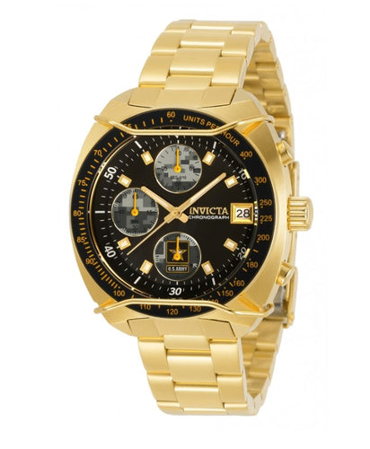 Invicta Pro Diver U.S. Army Women's 38mm Gold Stainless Chronograph Watch 31845-Klawk Watches