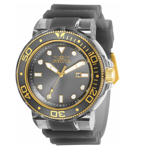 Invicta Pro Diver Men's 52mm Anatomic Gray / Gold Lightweight Sport Watch 32335-Klawk Watches