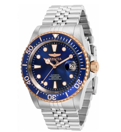 Invicta Pro Diver Automatic Men's 42mm Blue Dial Rose Gold Accent Watch 32503-Klawk Watches