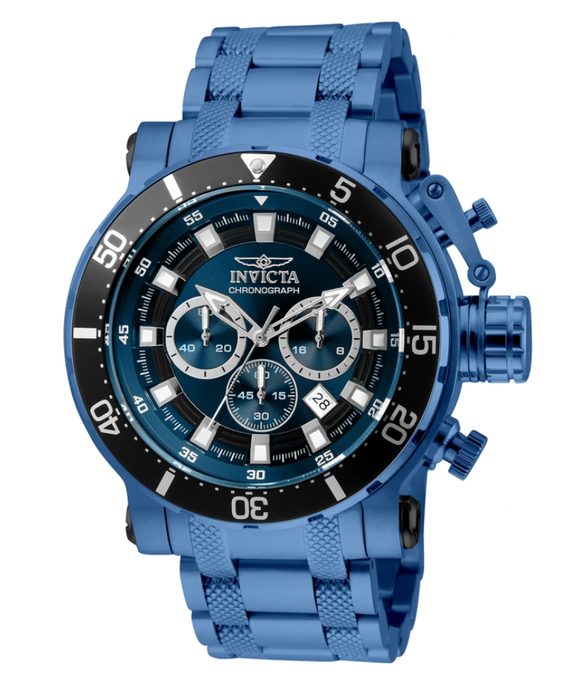 Invicta Coalition Forces Men's 52mm Electric Blue Chronograph Watch 32732 Rare-Klawk Watches