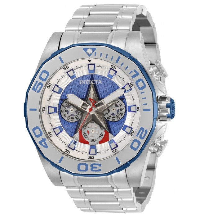 Invicta Marvel Captain America Mens 48mm Limited Edition Chronograph Watch 32917-Klawk Watches