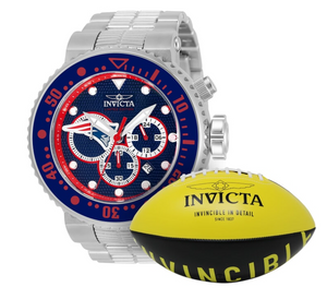 Invicta NFL New England Patriots Grand Diver Men's 52mm Chronograph Watch 33135-Klawk Watches