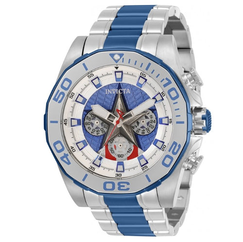 Invicta Marvel Captain America Mens 48mm Limited Edition Chronograph Watch 33394-Klawk Watches