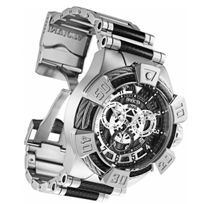 Invicta SHAQ Bolt Men's 52mm Silver Carbon Fiber Swiss Chronograph Watch 33676-Klawk Watches