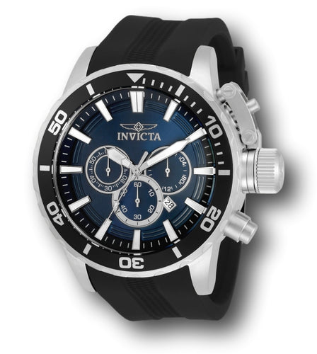 Invicta Corduba Men's 52mm Sapphire Blue Dial Silicone Chronograph Watch 33699-Klawk Watches