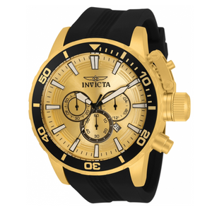 Invicta Corduba Men's 52mm Light Gold Dial Silicone Chronograph Watch 33701-Klawk Watches