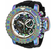 Load image into Gallery viewer, Invicta Sea Hunter Men&#39;s 70mm Abalone Dial Rainbow Swiss Chrono Watch 33793 Rare-Klawk Watches
