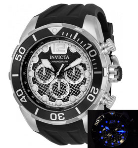 Invicta Pro Diver Men's 50mm Twisted Metal Double Black Chronograph Watch 33820-Klawk Watches