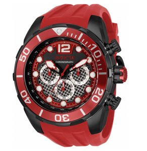 Invicta Pro Diver Men's 50mm Twisted Metal Dial Red Chronograph Watch 33821-Klawk Watches