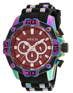 Invicta Pro Diver Mens 52mm Tinted Crystal Carbon Fiber Dial Rainbow Watch 33835-Klawk Watches