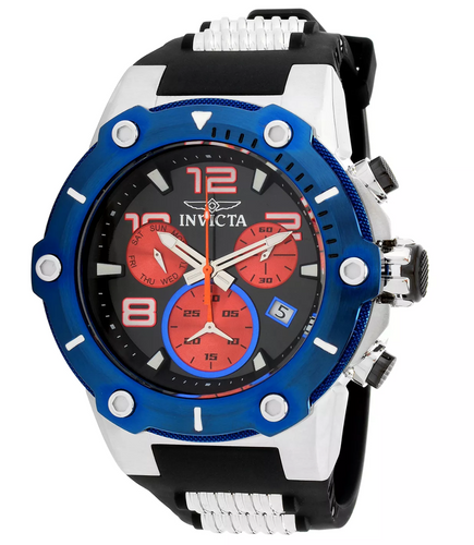 Invicta Speedway Viper Men's 52mm Electric Blue Swiss Chronograph Watch 34017-Klawk Watches