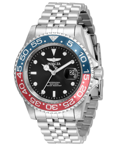 Invicta Pro Diver Men's 40mm Pepsi Bezel 200M Stainless Quartz Watch 34102-Klawk Watches
