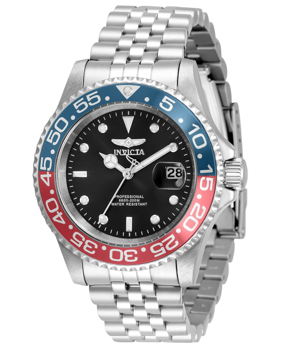 Invicta Pro Diver Men s 40mm Pepsi Bezel 200M Stainless Quartz