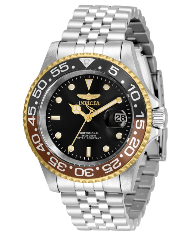 Invicta Pro Diver Men's 40mm Black & Brown Stainless Quartz Watch 34103 Rare-Klawk Watches