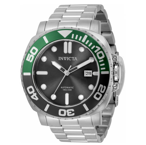 Invicta Pro Diver Automatic Men's 48mm Black / Green Stainless Watch 34313 Rare-Klawk Watches