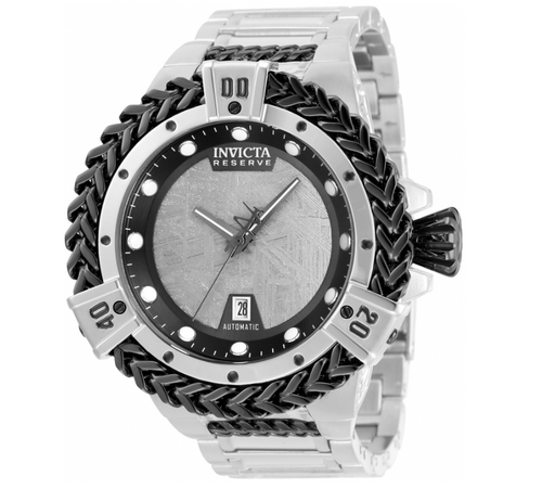 Invicta Reserve Hercules Automatic Men's 53mm Silver Meteorite Dial Watch 34320-Klawk Watches