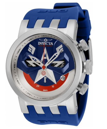 Invicta Marvel Captain America Men's 46mm Limited Ed Swiss Chrono Watch 34683-Klawk Watches