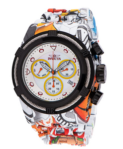 Invicta Bolt Hydroplated Men's 54mm Graffiti Swiss Chrono Watch 34714 Rare-Klawk Watches