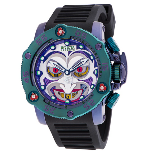 Invicta DC Comics Joker Men's 52mm Limited Ed Swiss Chronograph Watch 34937-Klawk Watches