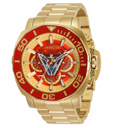 Invicta Marvel Ironman Men's 48mm Gold Limited Edition Chronograph Watch 35091-Klawk Watches