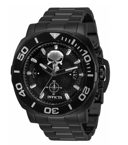 Invicta Marvel Punisher Men's 48mm Limited Carbon Fiber Chronograph Watch 35093-Klawk Watches