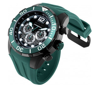 Invicta Pro Diver Men's 50mm Twisted Metal Dial Green Chronograph Watch 35551-Klawk Watches