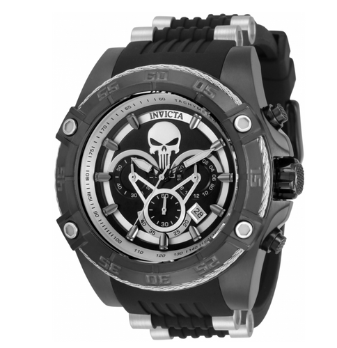 Invicta Marvel Punisher Men's 52mm Limited Edition Black Chronograph Watch 35558-Klawk Watches