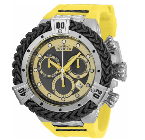 Invicta Reserve Hercules Mens 53mm Electric Yellow Swiss Chronograph Watch 35579-Klawk Watches