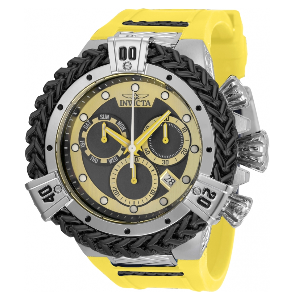 Invicta Reserve Hercules Mens 53mm Electric Yellow Swiss