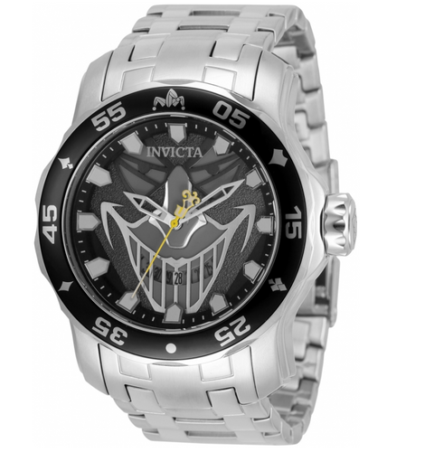 Invicta DC Comics Joker Men's 48mm Silver and Black Limited Edition Watch 35615-Klawk Watches