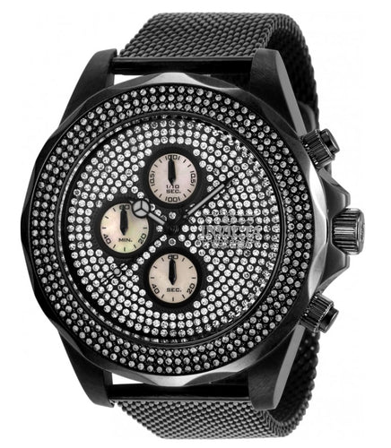 Invicta Pro Diver Men's 47mm Double Black PAVE Crystal Chronograph Watch 35645-Klawk Watches
