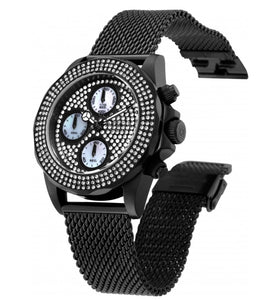 Invicta Pro Diver Women's 38mm Black PAVE Crystal Chronograph Watch 35647-Klawk Watches