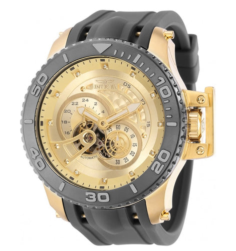 Invicta Pro Diver Scuba Automatic Men's 50mm Diamond Dial Gold Gray Watch 36112-Klawk Watches
