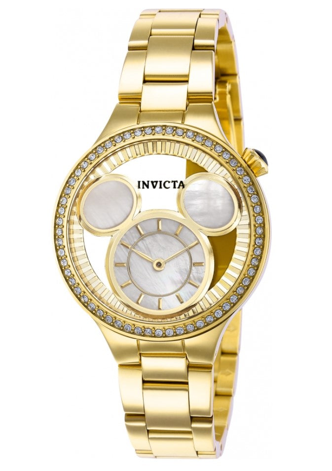 Invicta Disney Luxe Women's 35mm Limited Edition Gold MOP Mickey Watch 36264-Klawk Watches