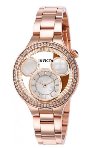 Invicta Disney Luxe Womens 35mm Limited Ed Rose Gold MOP Mickey Watch 36267 RARE-Klawk Watches