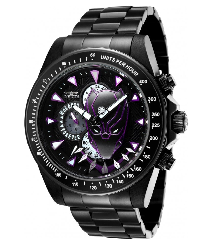 Invicta Marvel Black Panther Men's 50mm Wakanda Limited Dual Time Watch  36354