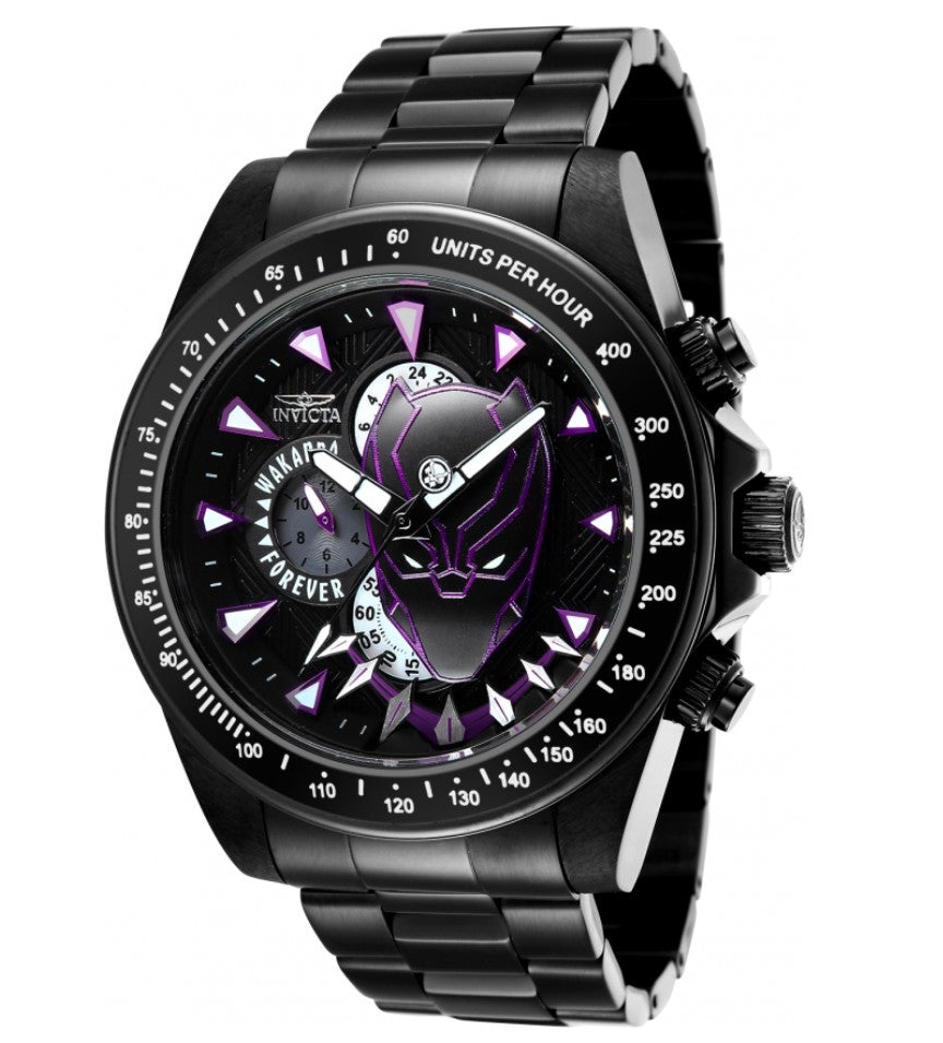 Invicta Marvel Black Panther Men's 50mm Wakanda Limited Dual Time