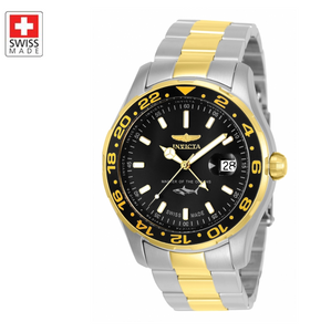 Invicta Pro Diver Men's 44mm SWISS MADE 24-HR GMT Dual Time Quartz Watch 25825-Klawk Watches