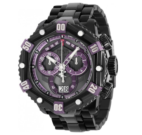 Invicta Reserve Huracan Darkest Purple Men's 53mm Swiss Chronograph Watch 36632-Klawk Watches