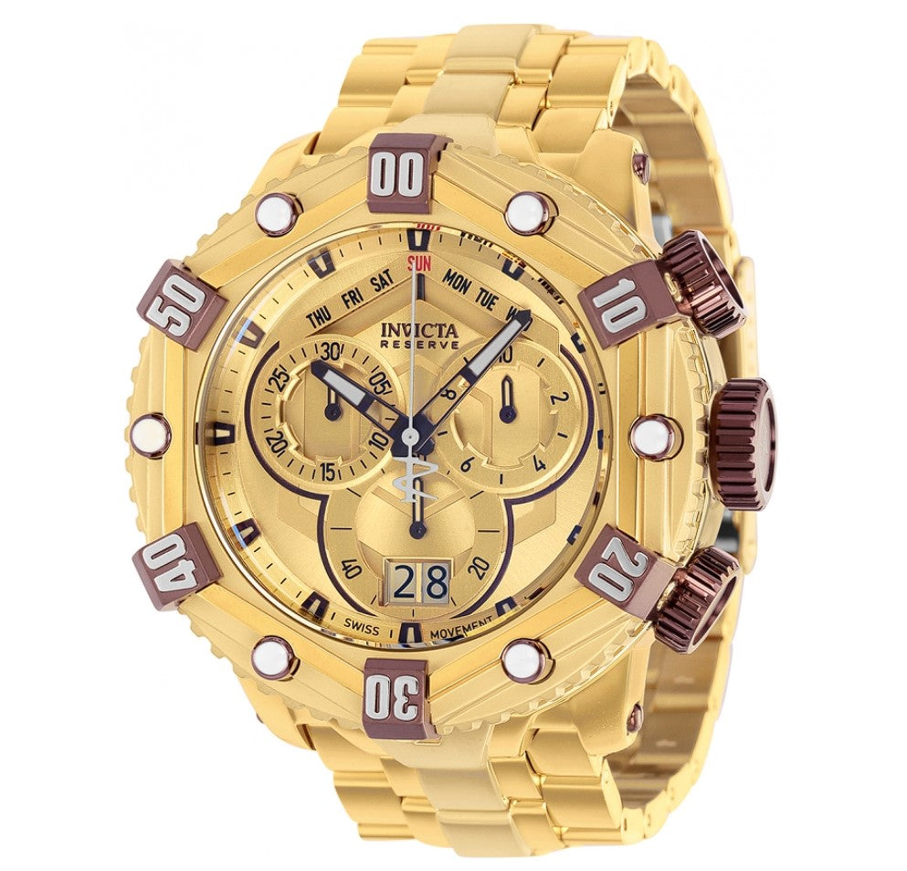 Invicta Reserve Huracan GOLD Label Men's 53mm Chronograph Watch 36634-Klawk Watches