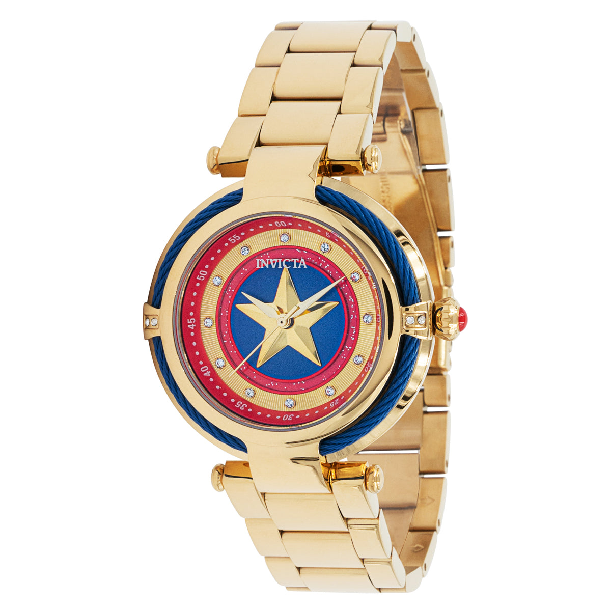 Buy Invicta Men's Marvel Captain American 41555 Quartz Watch, Steel-Dark  Blue at Amazon.in