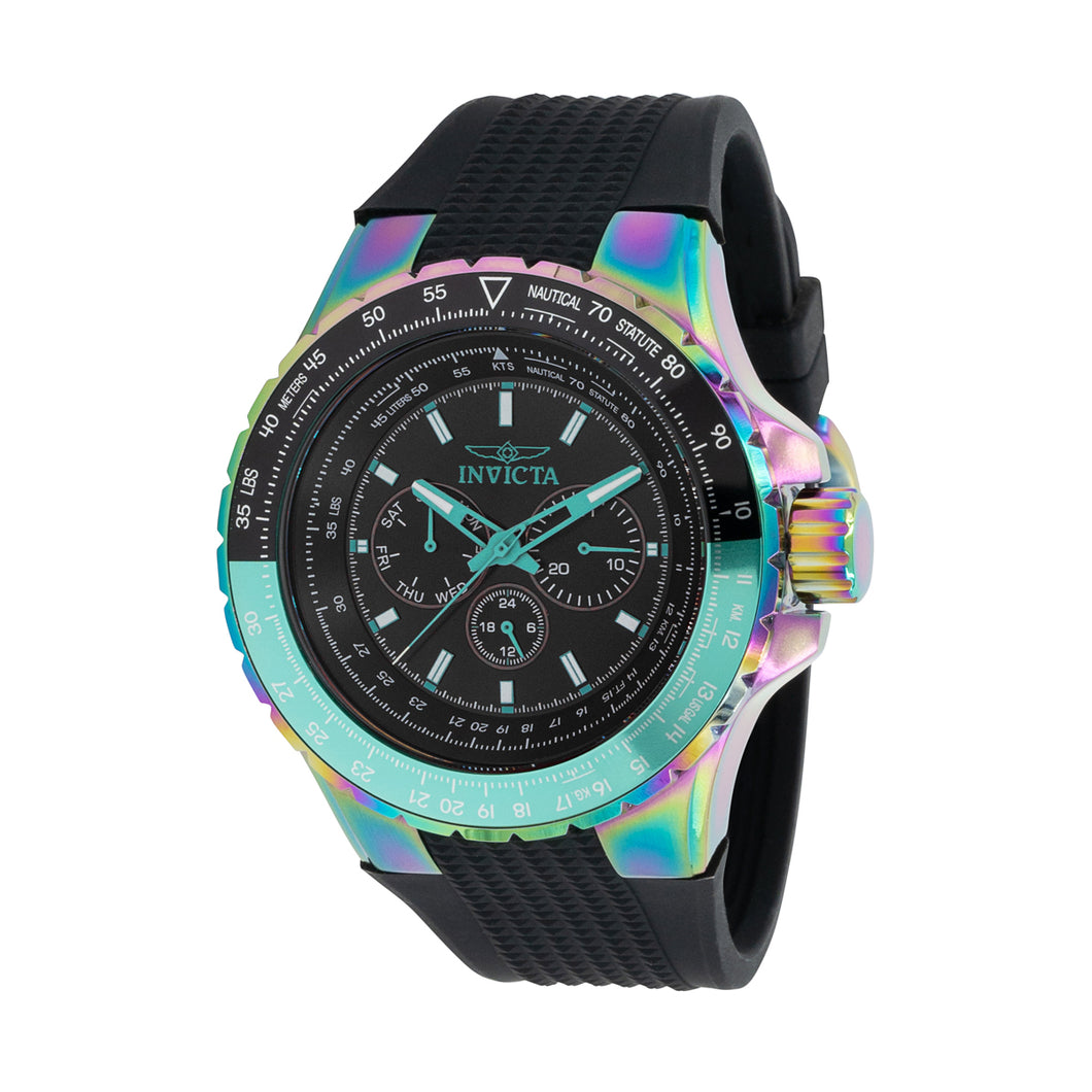 Invicta Aviator Men's 50mm Rainbow Iridescent Multi-Function Date Watch 37033-Klawk Watches
