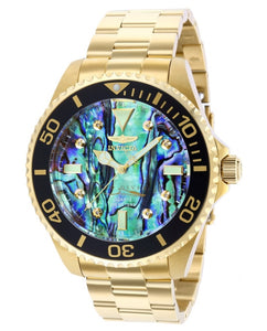 Invicta Pro Diver Men's 47mm Diamond Abalone Dial Gold Quartz Watch 37403-Klawk Watches