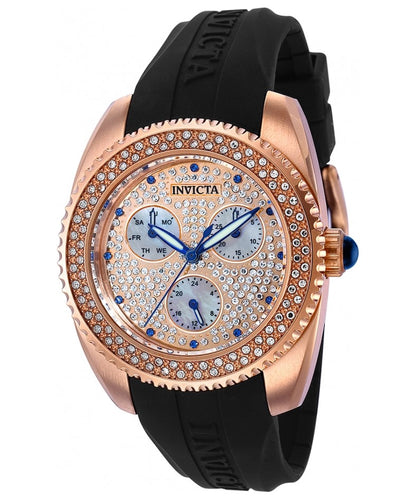 Invicta Angel Women's 38mm Pave Crystal Dial Multifunction Rose Gold Watch 37412-Klawk Watches