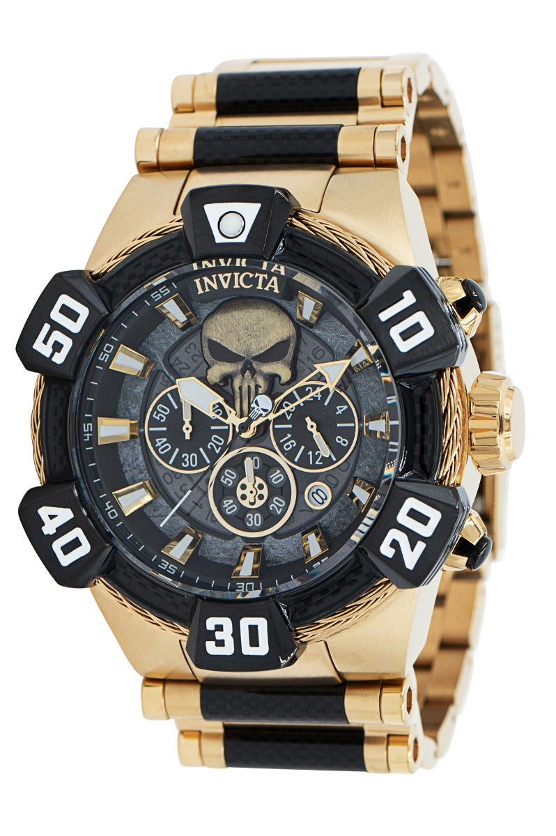 Invicta Marvel Punisher Men's 52mm Limited Carbon Fiber Chronograph Watch 37686-Klawk Watches