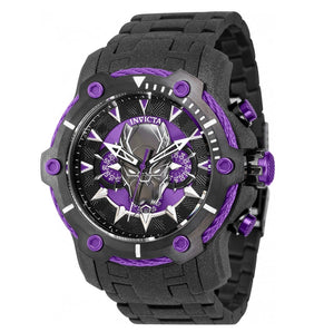 Invicta Marvel Black Panther Men's 52mnm Sand Blasted Limited Chrono Watch 37884-Klawk Watches
