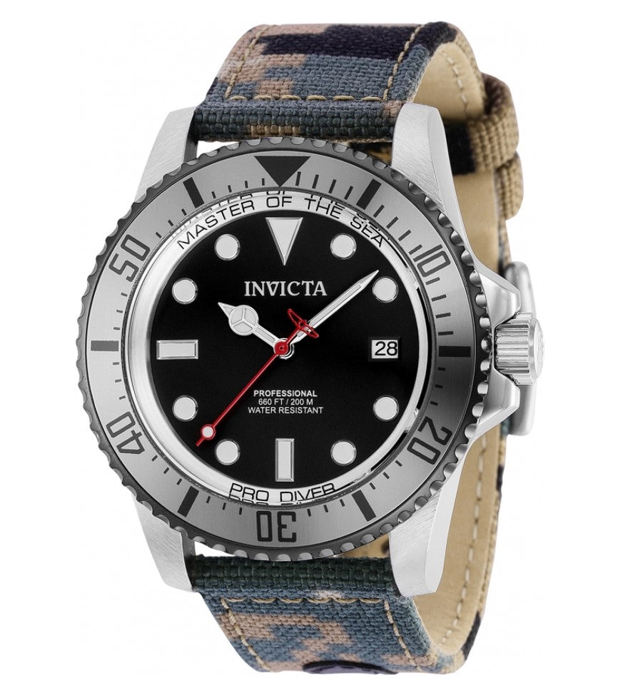 Invicta Pro Diver Automatic Mens 44mm Master of Sea Camouflage Strap Watch 38237-Klawk Watches