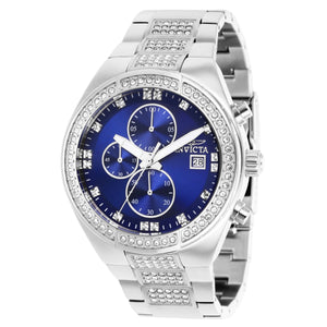 Invicta Specialty Lux Men's 45mm Blue Dial Crystals Silver Chrono Watch 38609-Klawk Watches