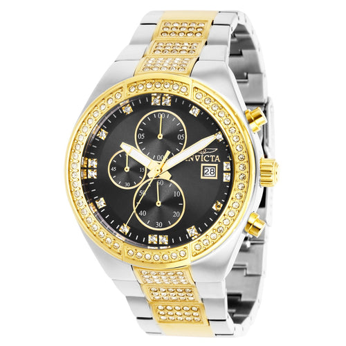 Invicta Specialty Lux Men's 45mm Black Dial Crystals Two-Tone Chrono Watch 38610-Klawk Watches